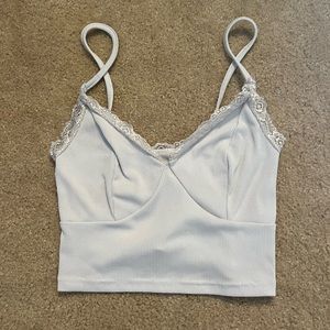 Princess Polly White Lacy Tank